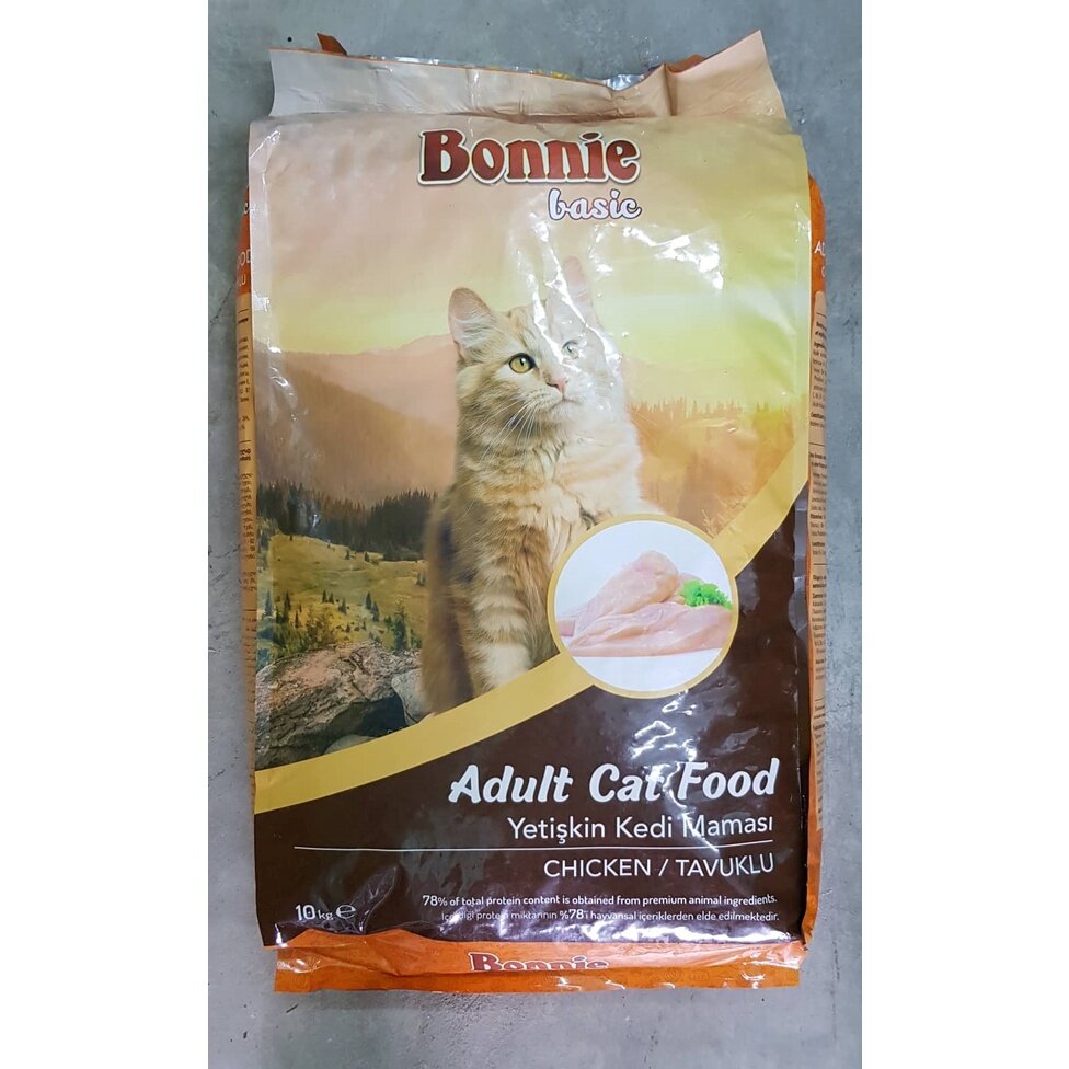 10kg BONNIE BASIC Chicken Adult Cat Food Made in Turkey Lazada