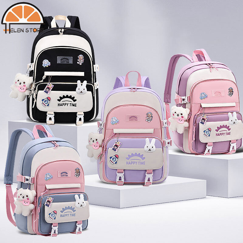 HS school bag ins style high school student junior high school student pupils cute backpack