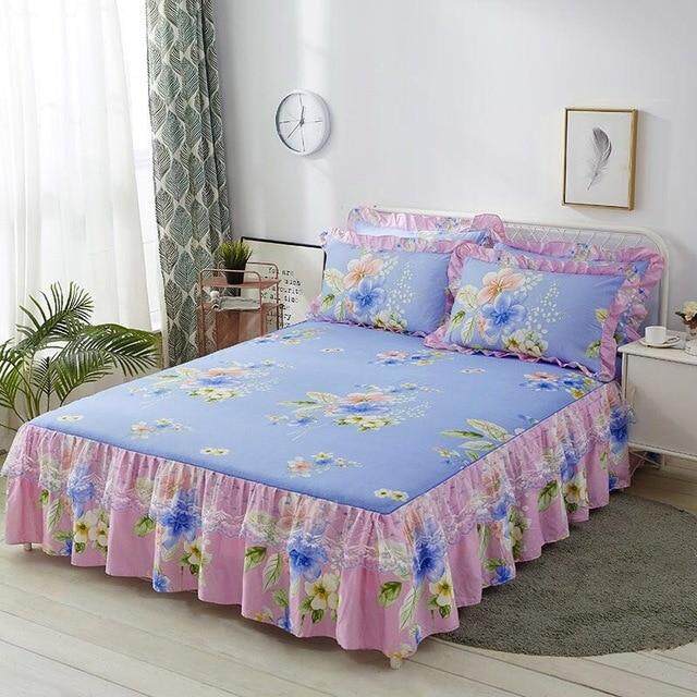 Bed Valance Fitted Sheet Bedding Pillowcases Lace New Long lot size double king
