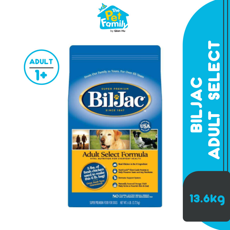 13.6kg BilJac Adult Select Formula Dog Food Dry Food Dog Dry Food