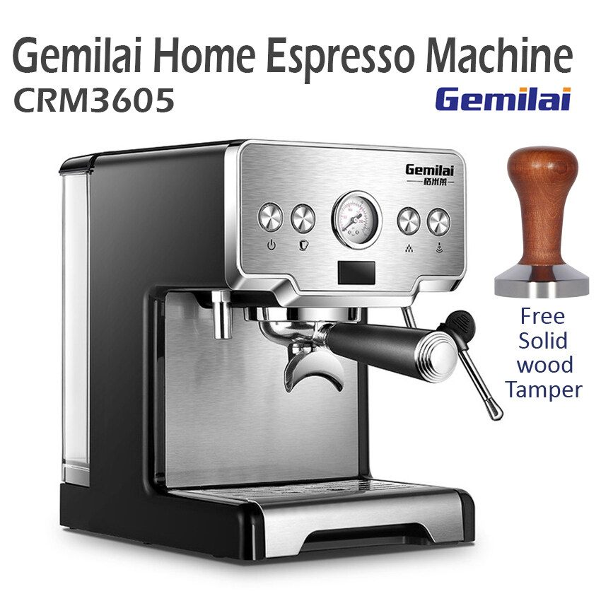 Gemilai CRM3605 Espresso Machine. Semi-Auto Espresso Machine With 15 ...