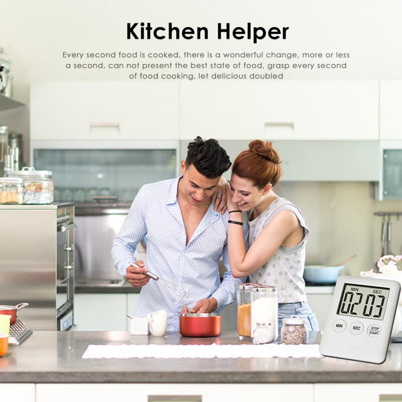 KIPRUN Kitchen Timer Digital Magnetic Cooking Baking LCD Count Down Up Loud Alarm Countdown Alarm Magnet Clock Sleep Clock For Kitchen