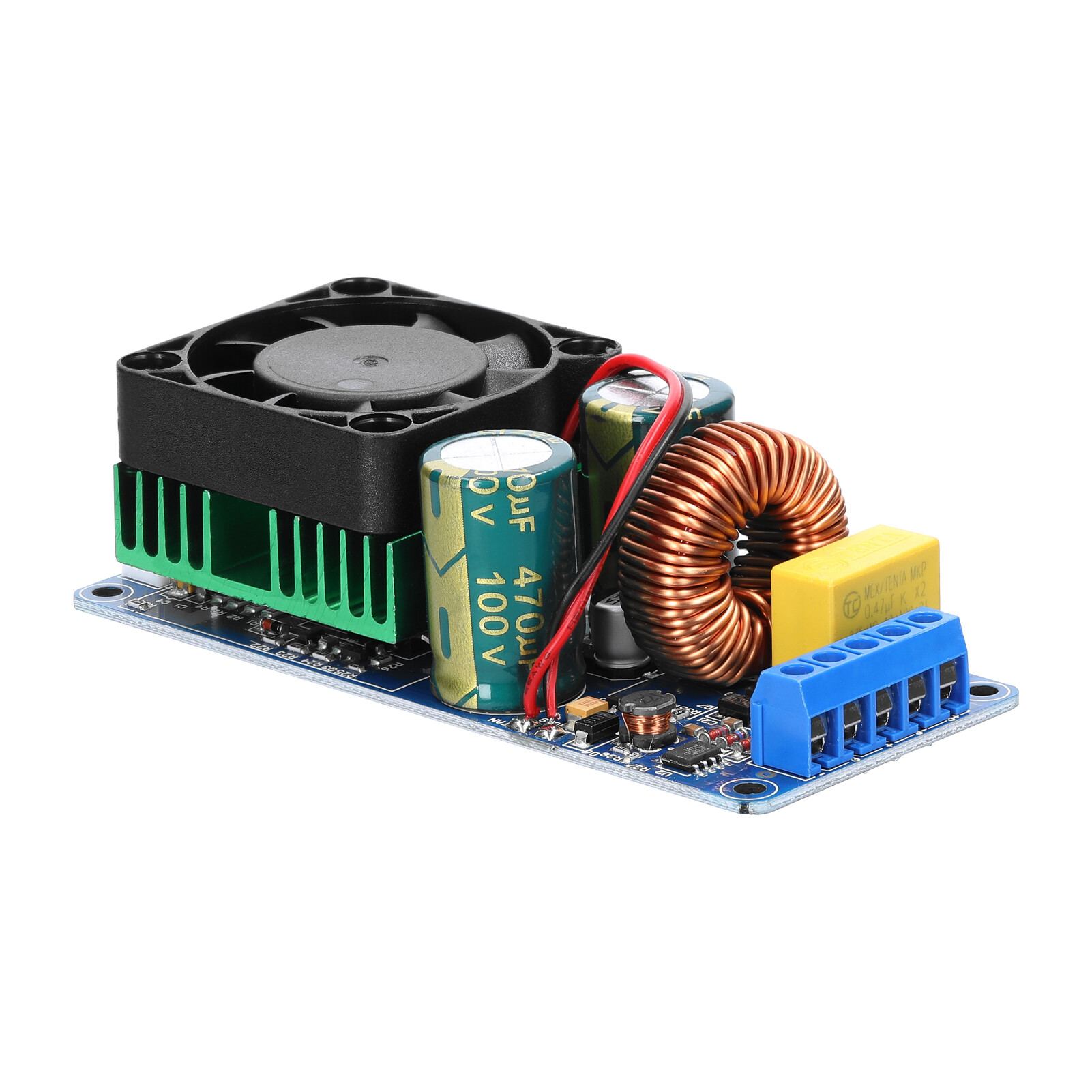 Nanwei 500w irs2092s digital power amplifier board mono channel class d hifi power amp board module with cooling fan