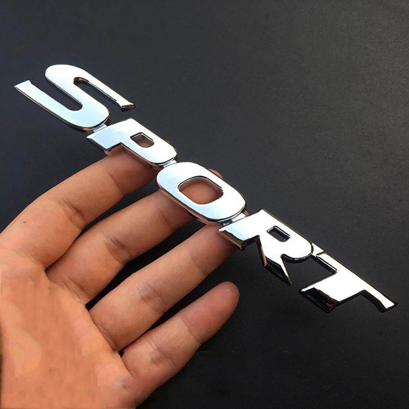 Car Rear Trunk Emblem Sticker For Sport Logo Automobiles 3D Silver Body Badge Decal Decoration for Jeep KIA Lexus Nissan Chevrolet Daihatsu Ford Honda Land Rover