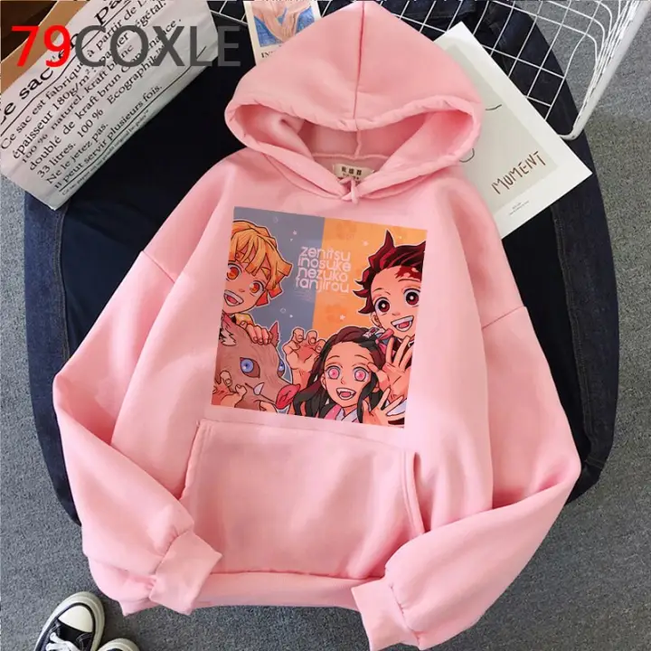 Hoodies Hot Anime Demon Slayer Men Kawaii Cartoon Kimetsu No Yaiba Hoody Cute Demon Blade Harajuku Top Black Sweatshirts Male Lazada