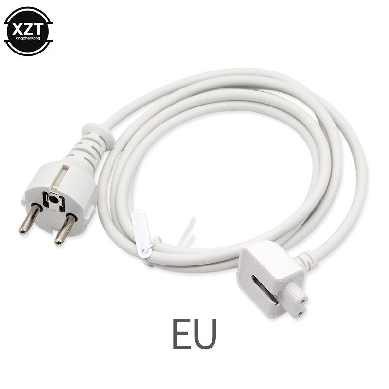 1.8M AC Power Adapter EU Europe US Plug Extension Cable for Mac MacBook