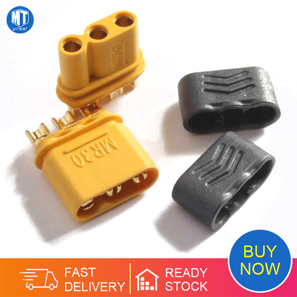 5 /10 pair amass mr30 male female connector plug with sheath for rc lipo batterys rc multicopter airplane