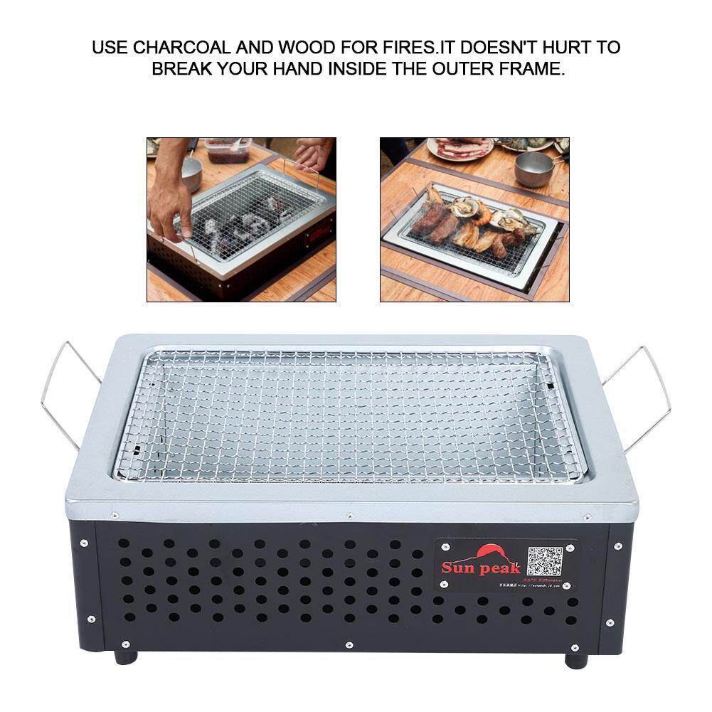 Đồng hồ nam Dây Thép Không Gỉ Di Động Than BBQ Bàn Nướng cho Nhà Cắm Trại