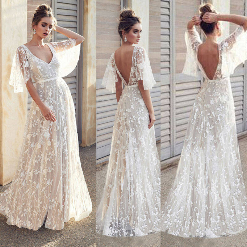 Lace boho white dress Clearance