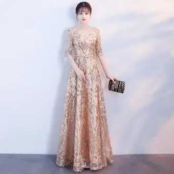 elegant gold dress