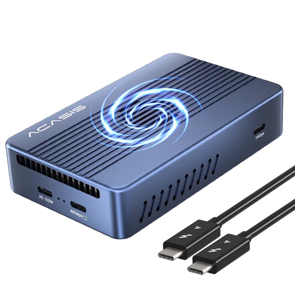 【ACASIS】Dock Thunderbolt 3/4 USB4 TRONG 40Gbps Hỗ Trợ SSD NVMe ĐẾN  8TB, Cổng HDMI 4K@60Hz, Sạc Nhanh PD Thông Minh, Quạt Tản Nhiệt Cắm 