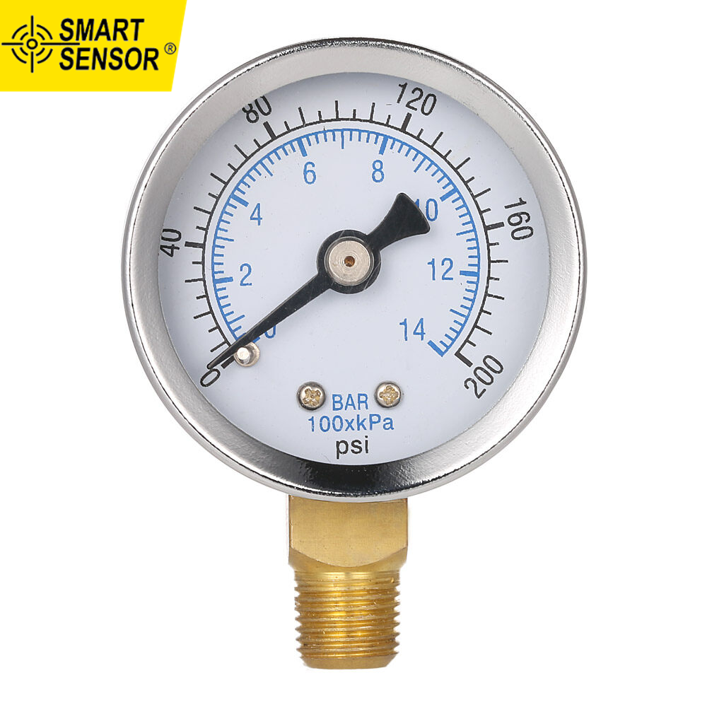 40mm 0~200psi 0~14bar Pool Filter Water Pressure Dial Hydraulic Pressure Gauge Meter Manometer 1/8  NPT Thread