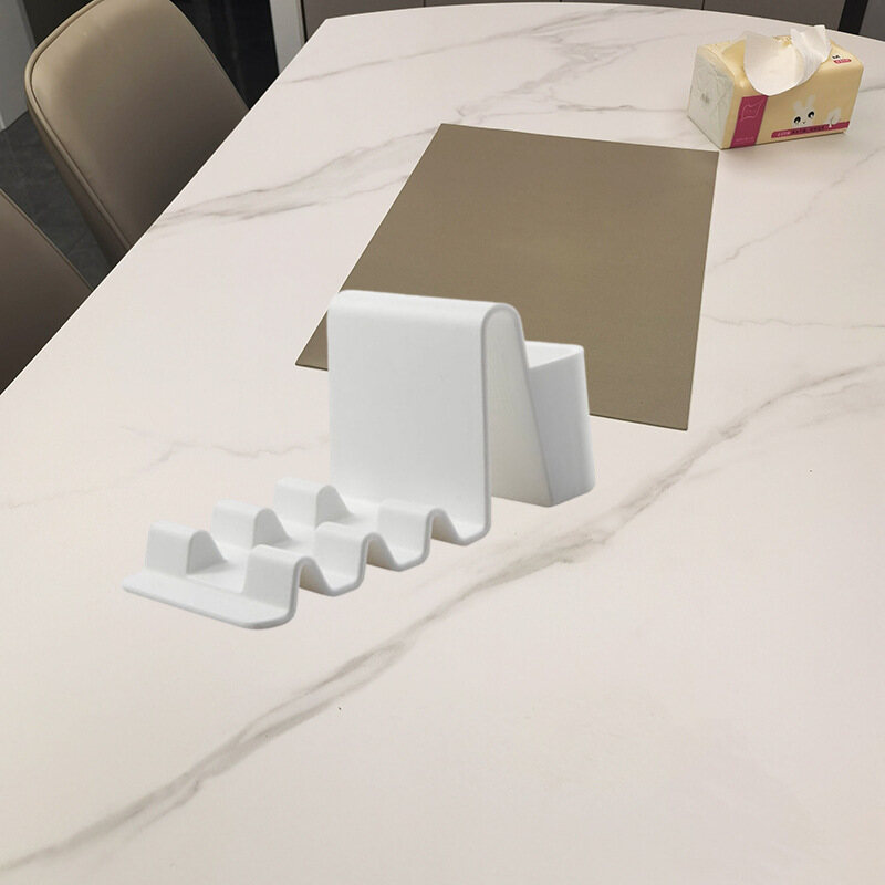 【Alien Data】Universal Solid Color Wave Multi-function Desktop Phone Holder Tablet E-book Holders Phone Stand Desk Holder