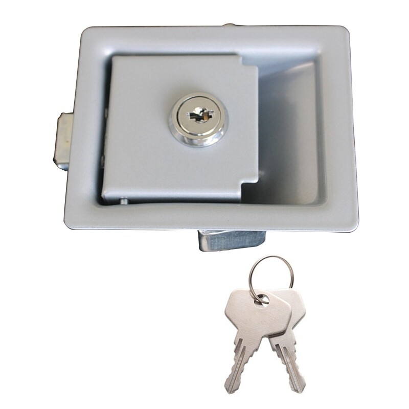 RV Entry Door Lock with Paddle Deadbolt Motorhome Trailer Safety Lock Panel Hardware Universal Metal Lock