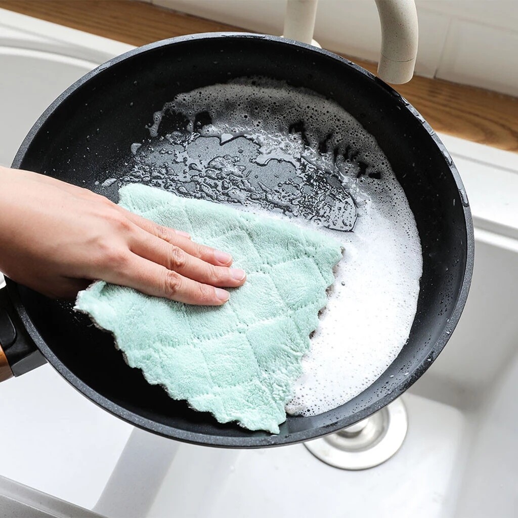 Microfiber Kitchen Dish Cloth Super Absorbent High-Efficiency Tableware Towel Kitchen Tools Household Cleaning Cloths