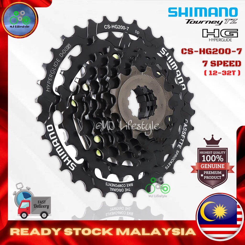100 ORIGINAL Shimano Tourney TZ FreeHub Cassette 7 Speed CS HG200 11