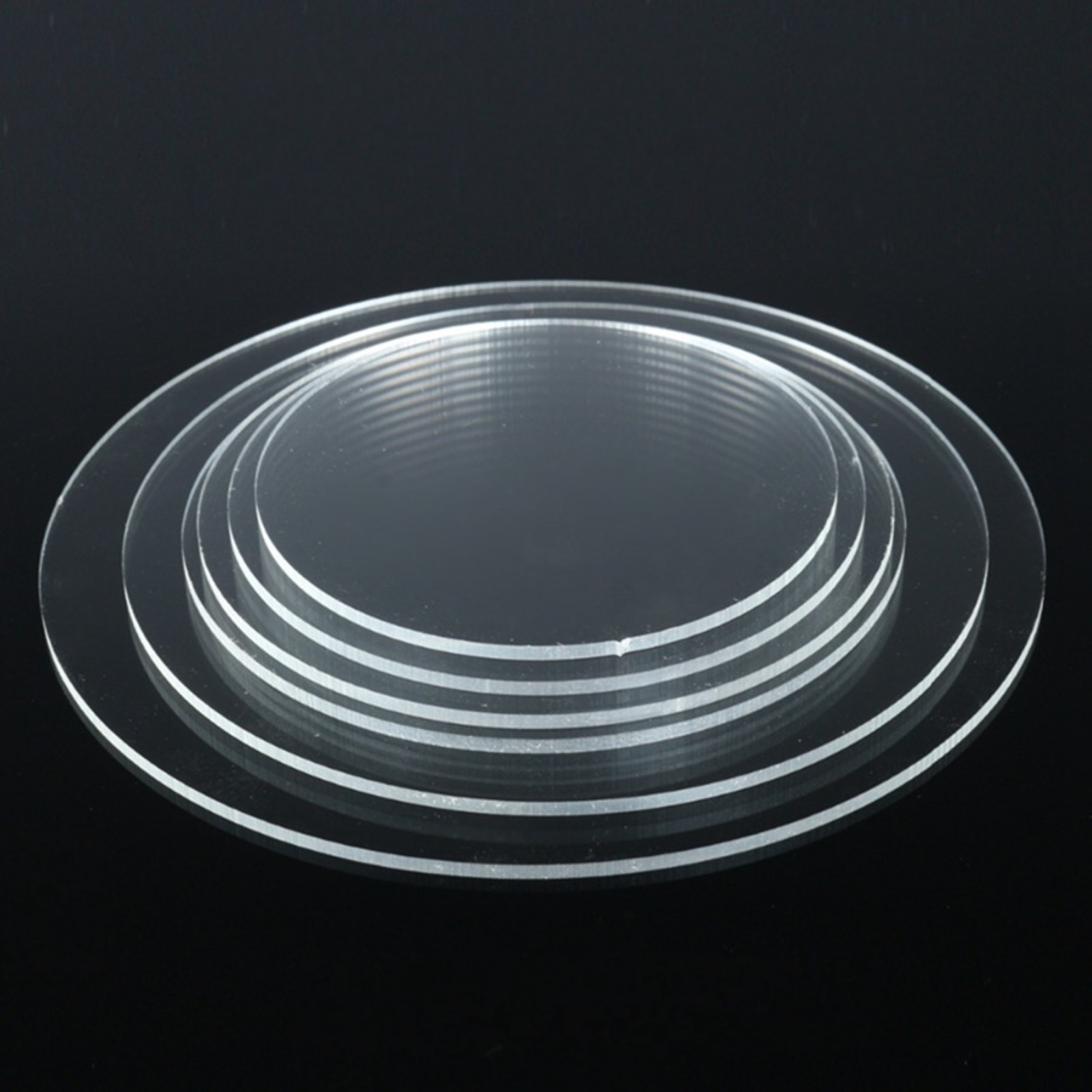 Sanwood® Practical Round Edge Cake Disk Non-stick Transparent Acrylic Cake Base Board for Cakes Serving Cake Plate Non-stick