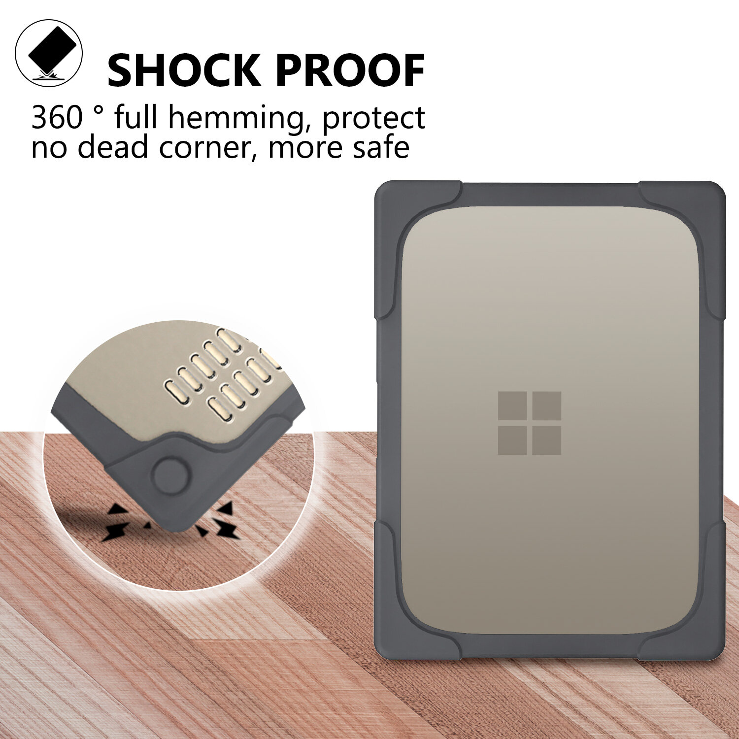 Transparent Heavy Duty Hard Shell Case for Microsoft Surface Laptop 4 / 3 15" with Metal Keyboard,Protective Cover with Kickstand for Surface Laptop 4 / 3 15 inch 2021