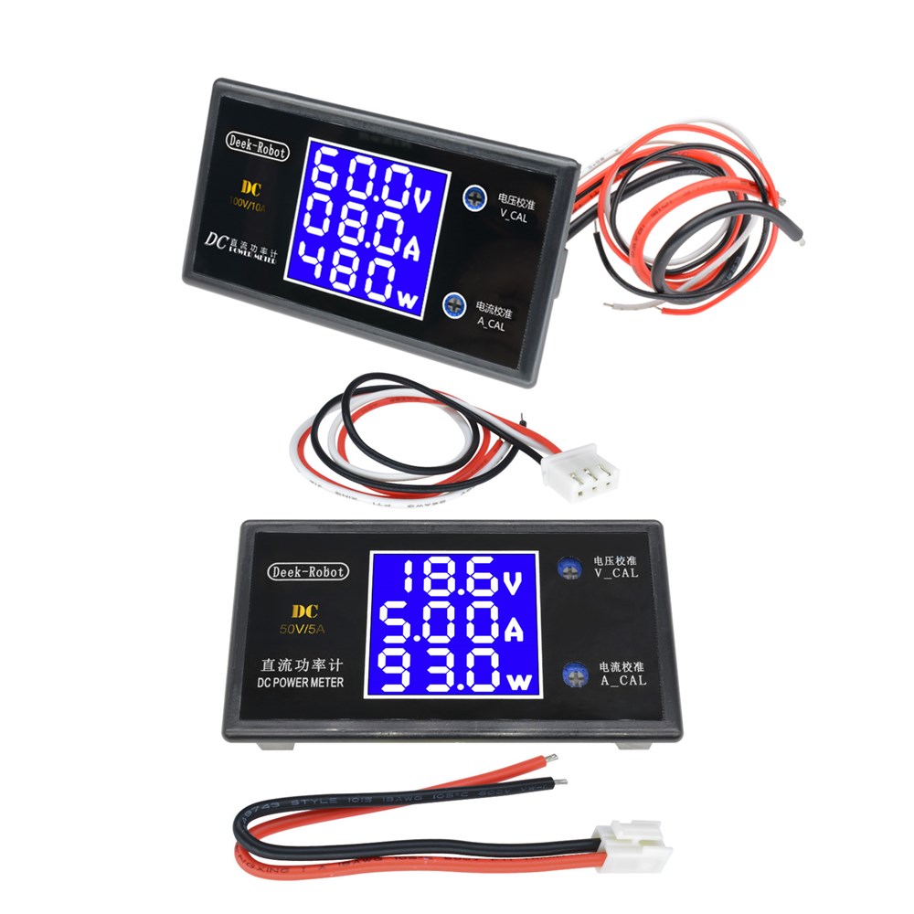 Original Aideepen DC 100V 10A 1000W Digital LCD Display Voltmeter Wattmeter Current Power Tester