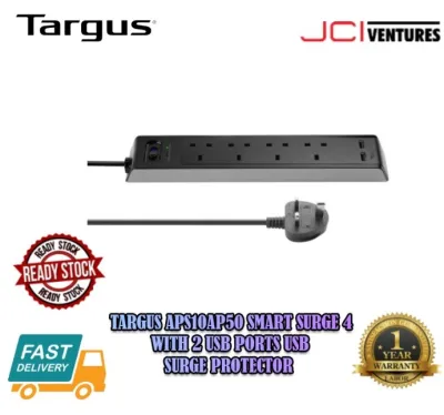 TARGUS APS10AP50 SMART SURGE 4 WITH 2 USB PORTS USB SURGE PROTECTOR