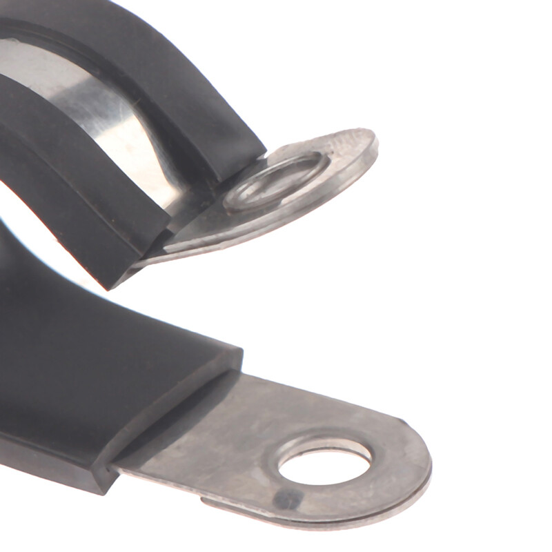 2 Chiếc Kẹp Chữ P Lót Cao Su Bằng Thép Không Gỉ 304 Kẹp Ống Gắn Cáp
