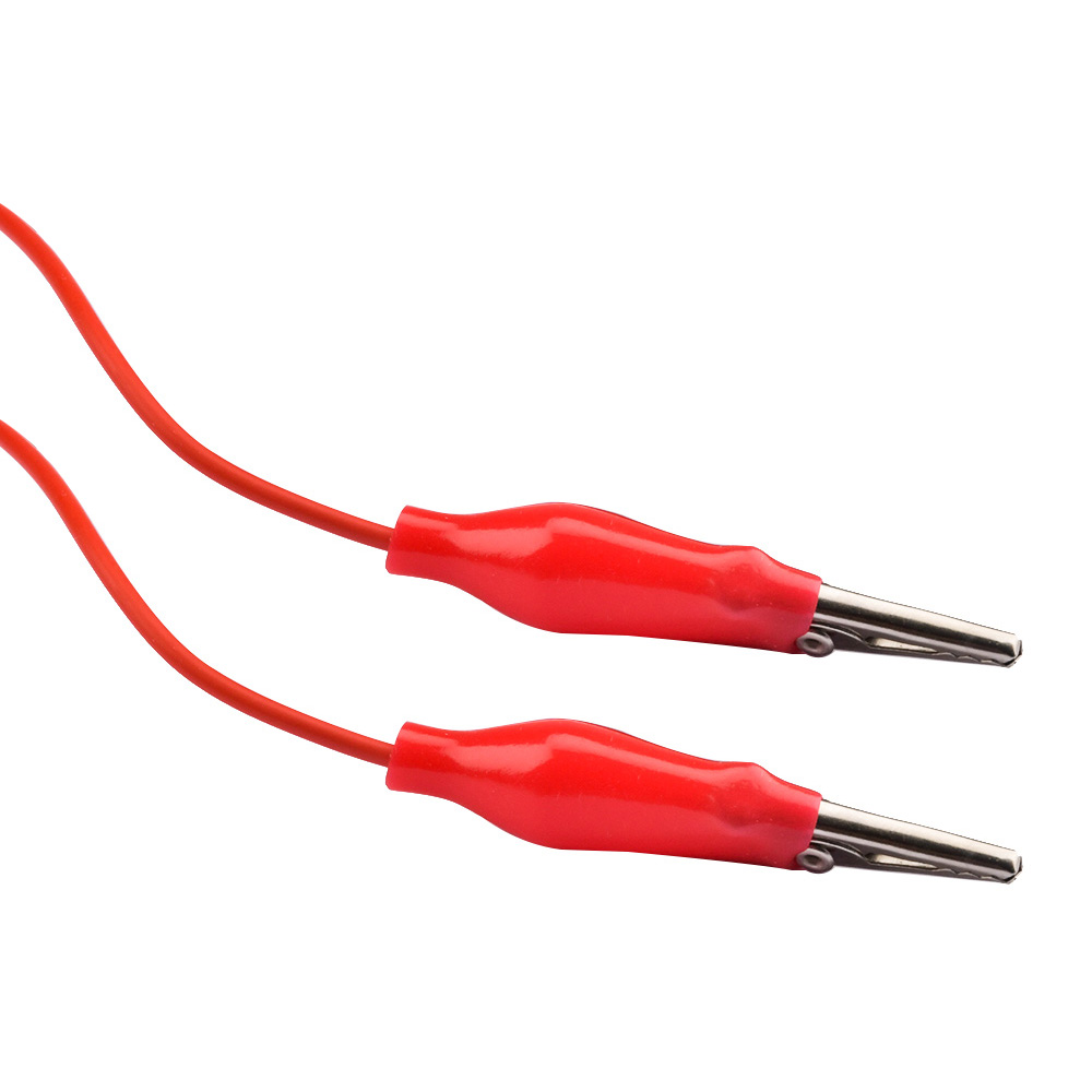 FocusAi Dual Ended Alligator Clips Test Lead Black&Red Test Cable Soft PVC Crocodile Clips Testing Wire Alligator Jumper Wire Test Leads for Testing Current