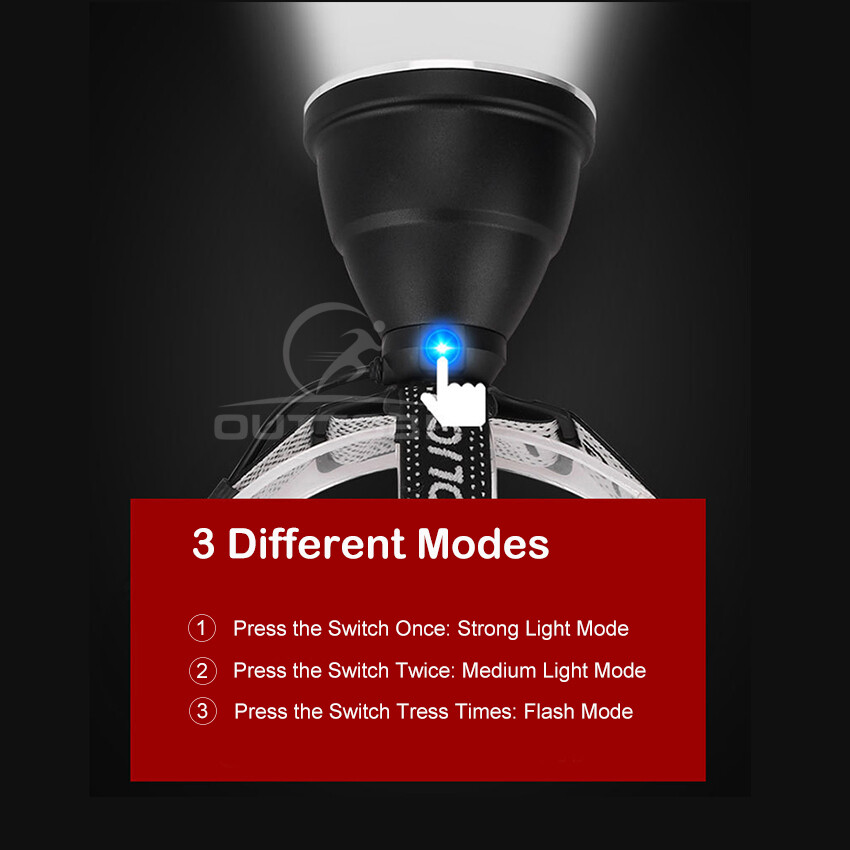 Outtobe Đèn Pha LED Có Thể Sạc Lại Đèn Có Thể Điều Chỉnh Chống Thấm Nước Cấp Độ Sống Đèn Pin Cắm Trại Câu Cá Đầu Đèn Đầu Đi Bộ Đường Dài Đầu Đèn Đèn Pha Với Cáp Sạc USB Để Chạy Bộ, Câu Cá, Phiêu Lưu Hoang Dã