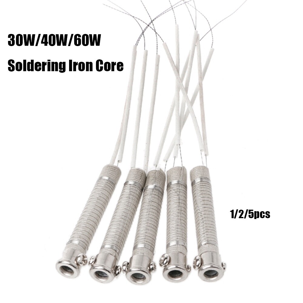 1/2/5pcs High quality External heat Metalworking accessory 220V 30W40W60W Soldering Iron Core Welding Tool Weld Equipment Heating Element Replacement