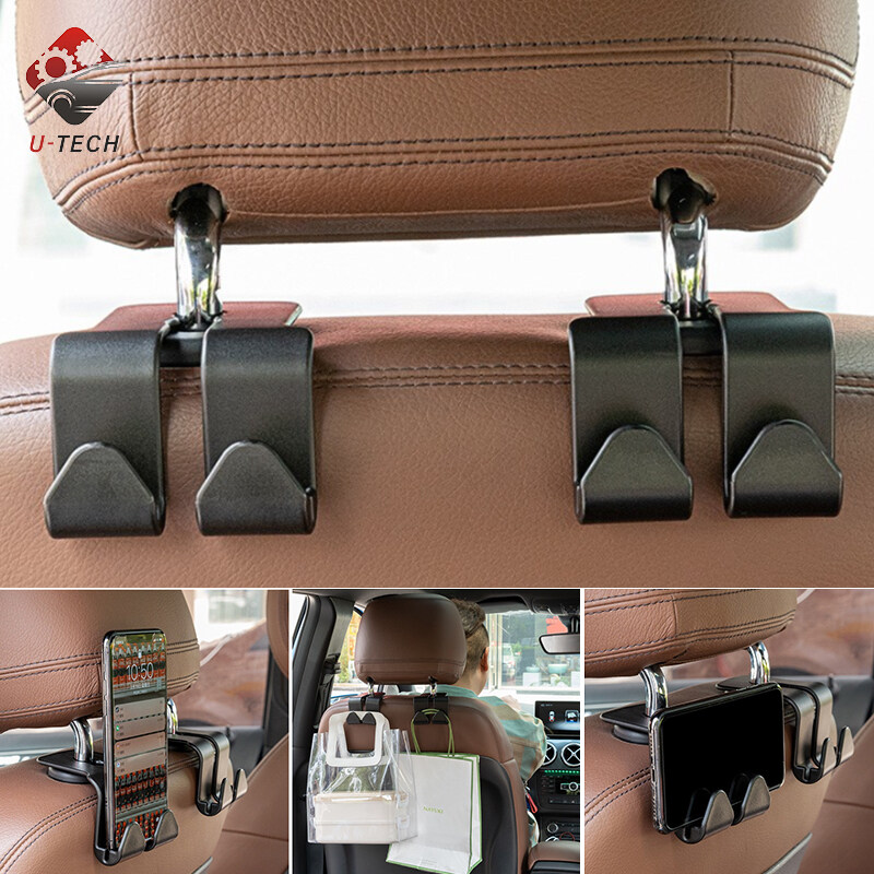 U-Tech 2PCS Universal Car Seat Headrest Hook Sundries ที่แขวนกระเป๋าถือ ...