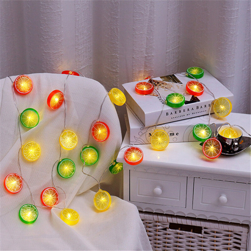【Lightingeverthing】 Đèn Trang Trí Lát Chanh 2M 10 LED Lưới Sao Dây Chạy Bằng Pin Ánh Sáng Màu Đỏ Trang Trí Phòng Phong Cách Ins, Trang Trí Nhà Tiệc Giáng Sinh Đám Cưới LED Chuỗi