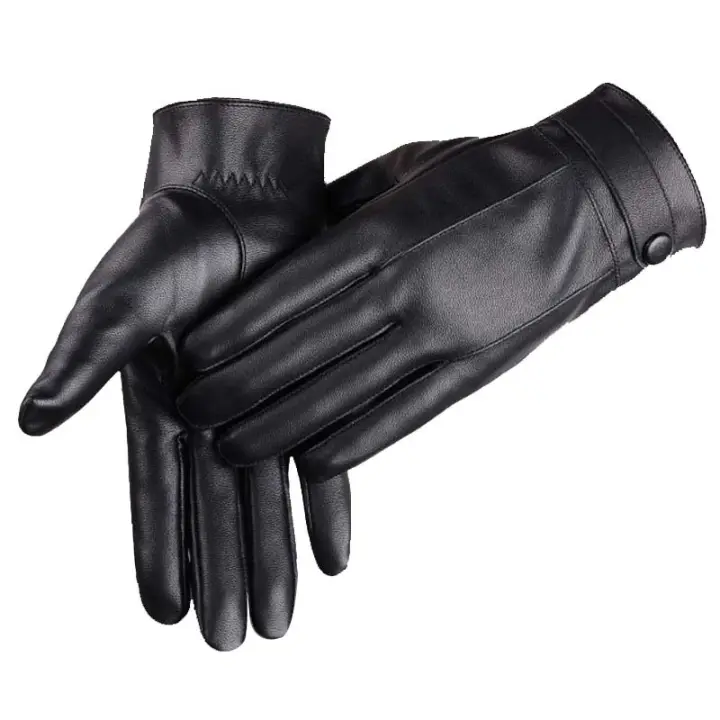 men's leather gloves touch screen