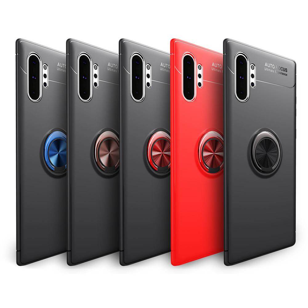 Lenuo Ring Stand Case for Samsung Galaxy Note 10+ and Note 10 Plus 5G - Finger Ring Holder Casing Mix Color Bracket All-in-one Back Cover Cases