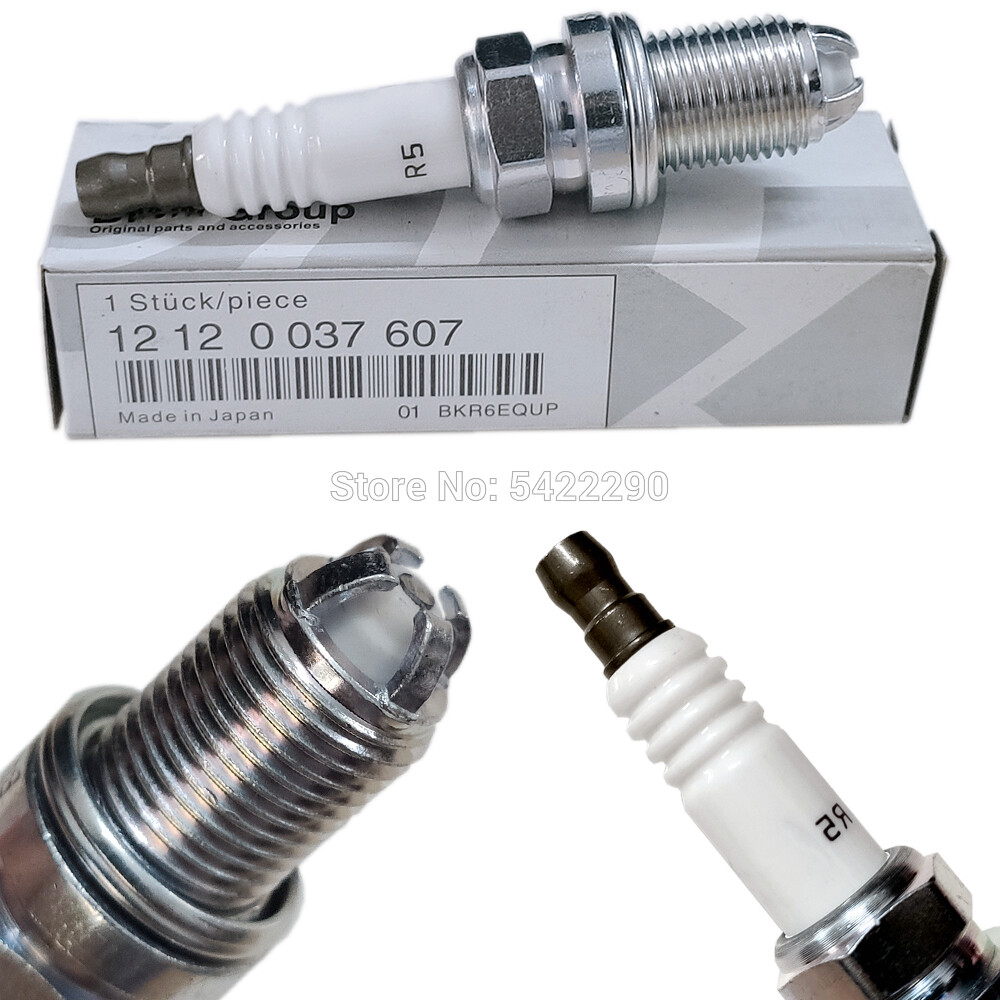 4-6Pcs 12120037607 Platinum Car Spark Plug Fit For BMW E46 E39 E60 E61 E63 E64 E38 E83 E53 E36 E85 E52 E65 E66 E67 BKR6EQUP