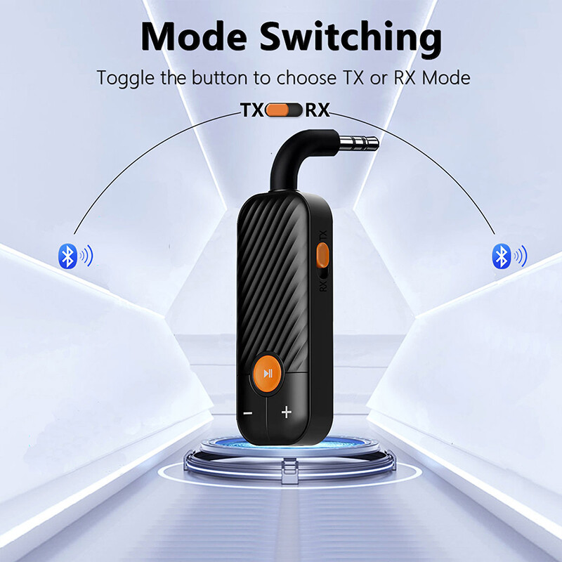 VAORLO Bộ Thu Âm Thanh Bluetooth 5.2 2 Trong 1 Bộ Thu Cuộc Gọi Rảnh Tay Bộ Chuyển Đổi Không Dây Điều Khiển Âm Lượng Cho Xe Hơi Máy Vi Tính T V