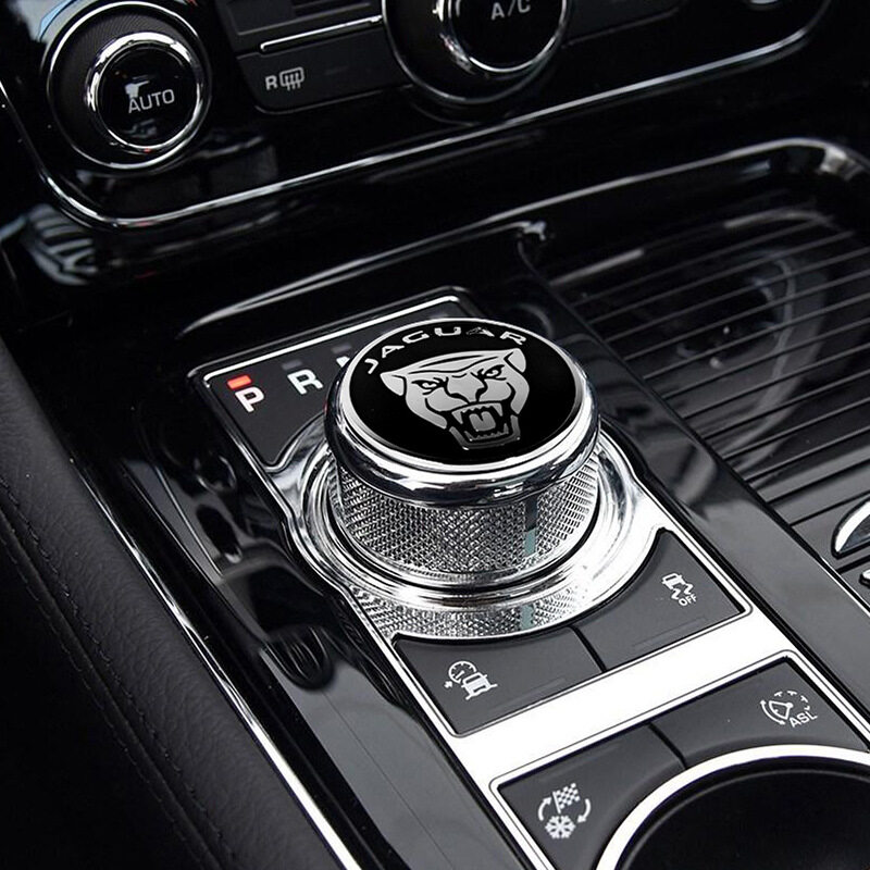 3D Metal Gear Luxury Shift Knob Ring Cover Emblem Badge Trim Sticker Fit for Jaguar XF XE XJ XJL F-Pace