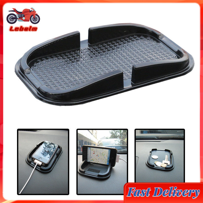 LebalmCar Mobile Phone Holder Non Slip Dashboard Mat Anti Skid Grip Mount - Black