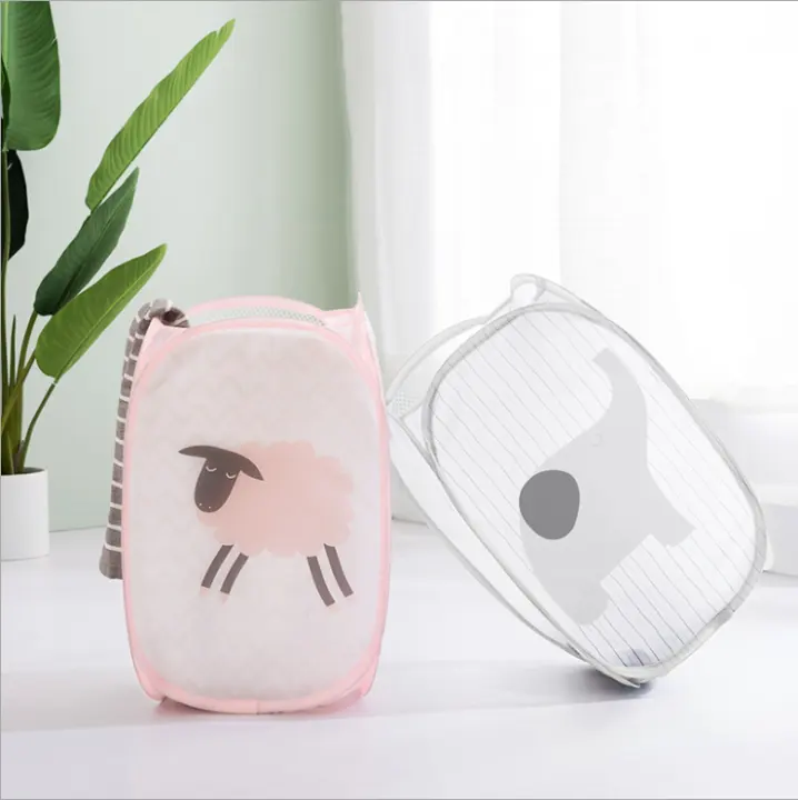 Bathroom Cartoon Foldable Kid Laundry Basket Clothes Storage Kid Toys Storage Basket Lazada