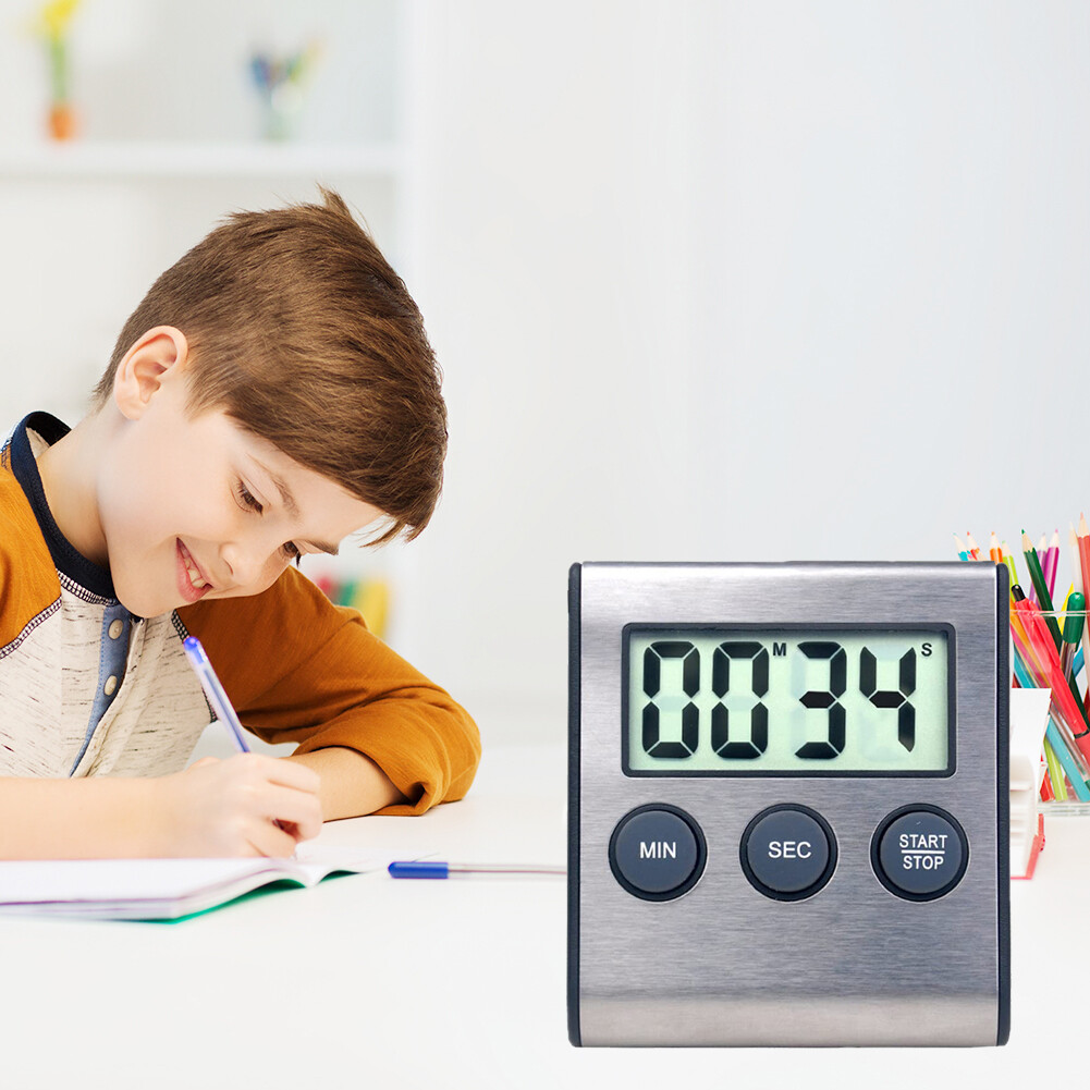 Nhà Bếp Đếm Ngược LCD Kỹ Thuật Số Hẹn Giờ, Báo Thức Nấu Ăn Đồng Hồ Nam Châm Nhắc Nhở