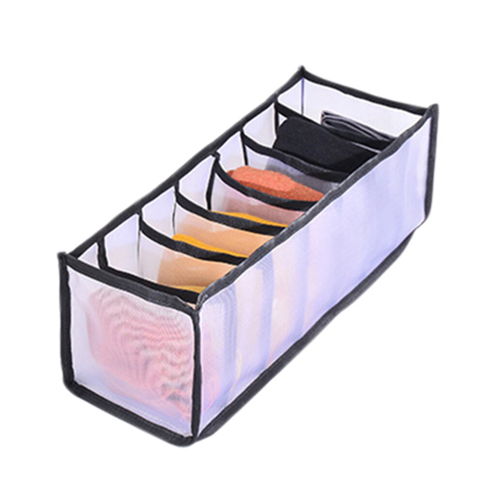 [Chinatera] 6/7/11 Grids Portable Underwear Storage Compartment Box Foldable Bra Organizer Drawer Socks Storage Box Cabinet Drawer Divider Home Wardrobe Organizer