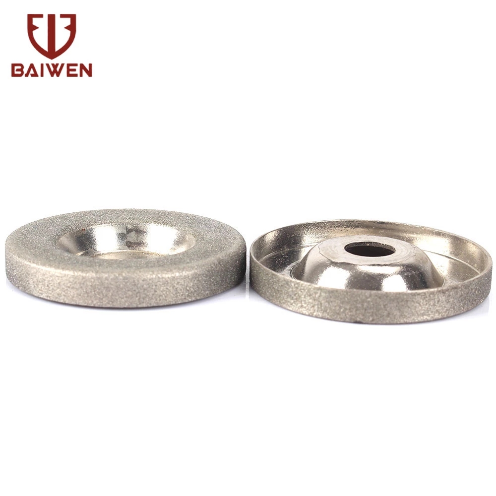 BAI WEN Bánh Mài Kim Cương 50Mm 2 Inch 150/180/360 Grit Đĩa Mài Đá Cốc Bánh Mài Cắt Góc Phụ Kiện Dụng Cụ Quay 2/5/6 Cái