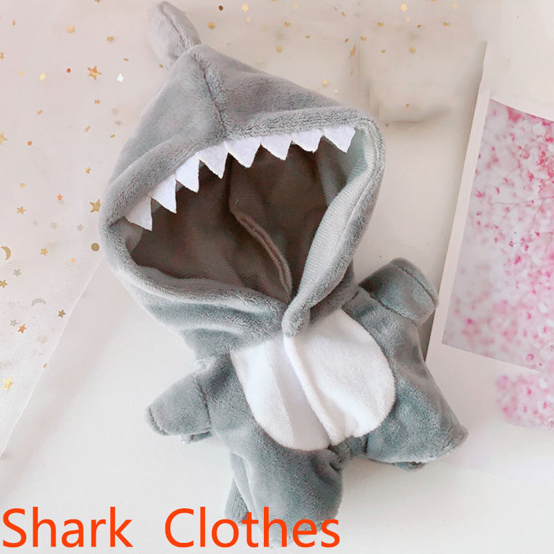 20CM Cai Xukun Yibo Sean Xiao Doll Clothes Dinosaur Rabbit Unicorn Shark Rompers Jumpsuit Toy Dolls Accessories