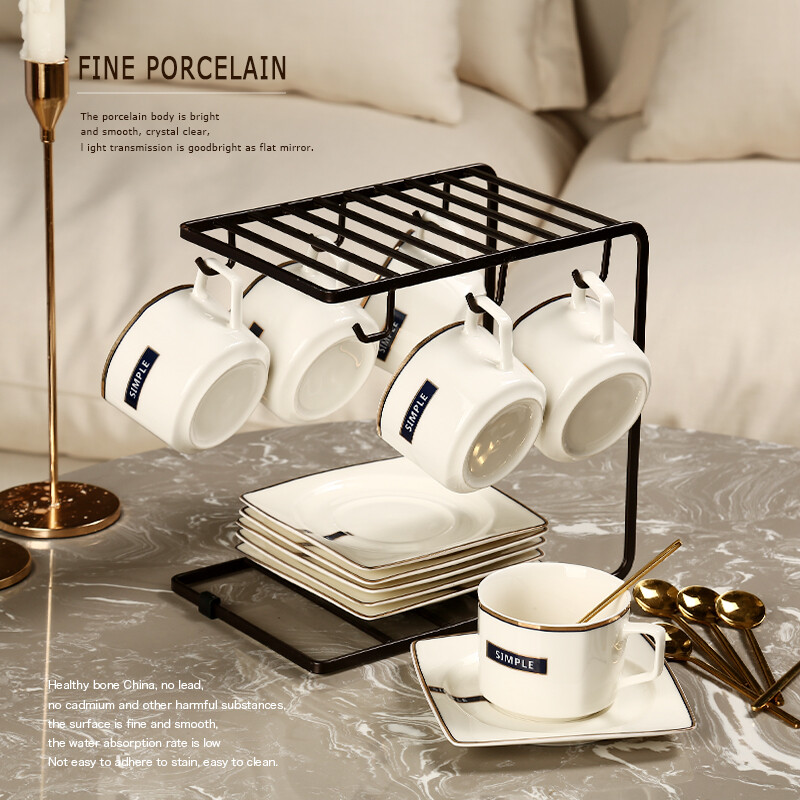Creative Iron Cup Holder Kitchen Rack Home Mug Cup Coffee Cup Drain Shelf Multifunction Coffee Mug Drying Cups Storage Rack Cup Holder Home Kitchen Dish Drainer Tray Storage Rack Holder Lazada