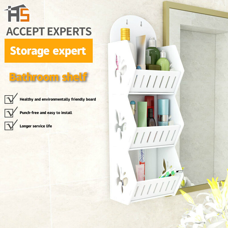 Punch-free toilet rack wall-mounted storage rack on the wall toilet bedroom living room bathroom tidy storage rack