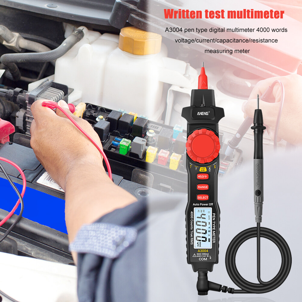 Digital Multimeter Pen Type AC DC Ammeter Voltage Resistance Capacitance Diode Continuity Meter