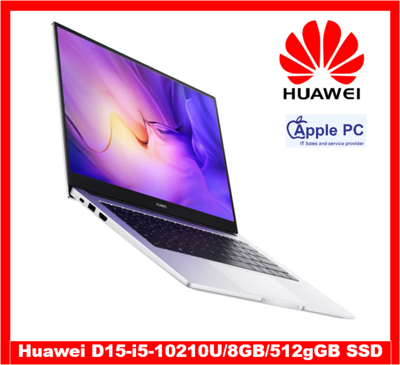 Huawei Matebook D15 /INTEL I5-10210U/8GB/512GB SSD/WIN 10/15 Free Huawei Backpack/ Wireless mouse/16gb Pendrive /Hardisk pouch) 1 Years warranty Malaysia