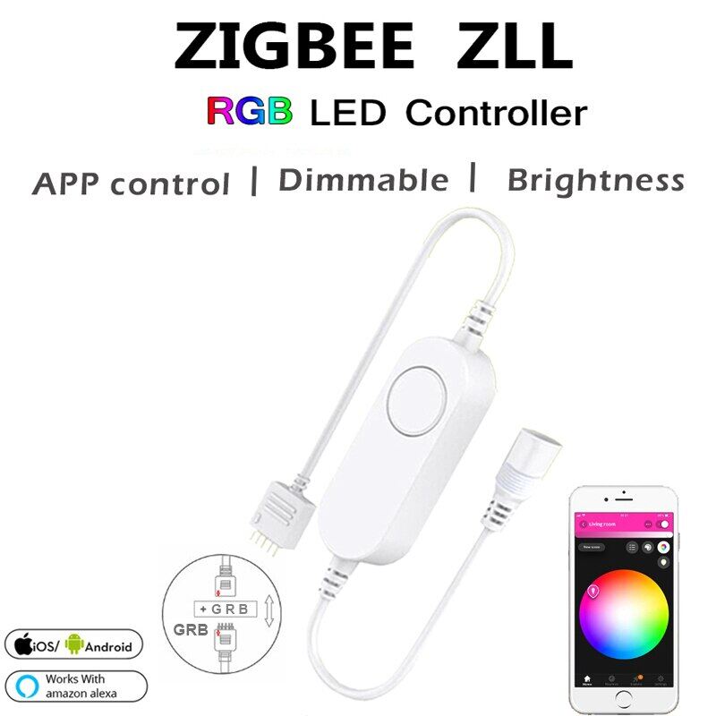 12V Zigbee Smart LED Strip RGB LED Strips Light Wireless Remote Control Support Tuya Smartthings Zigbee2mqtt Echo Google Home Explosive