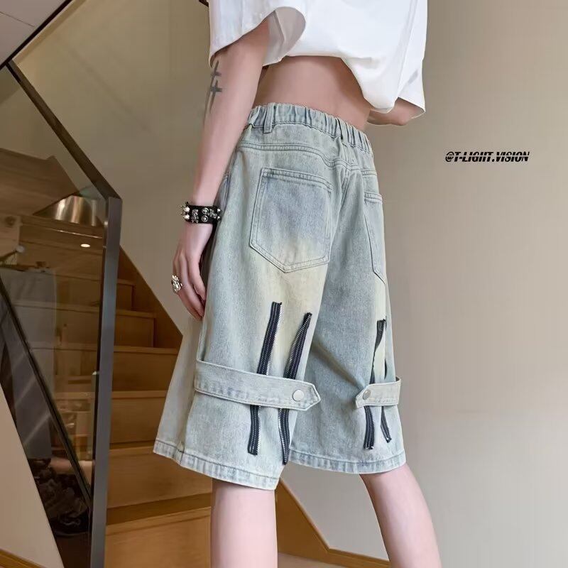 MOLAN Men's summer thin jeans simple loose shorts fashion new style