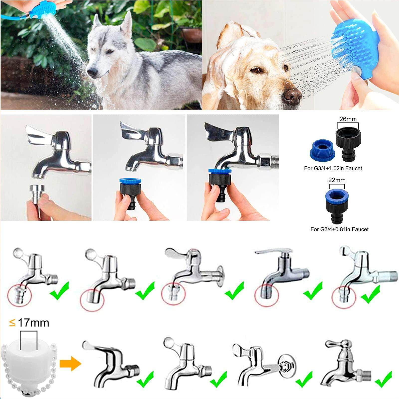 Hateli Pet Đa-Chức Năng tắm cho thú cưng dụng cụ tắm Làm Sạch Rửa Tắm Vòi Phun Mèo Phụ kiện cho thú cưng