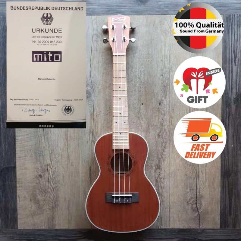 Mito Full Mahogany Wood U-24T 24 inches High-Quality Ukulele # Taylor Yamaha F310 Design KOA 21 23 Ibanez Fender Gibson Malaysia