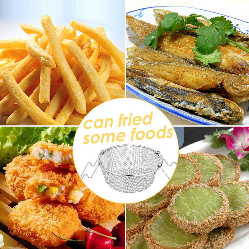 Stainless Steel Frying Net Round Basket Strainer French Fries fried ...